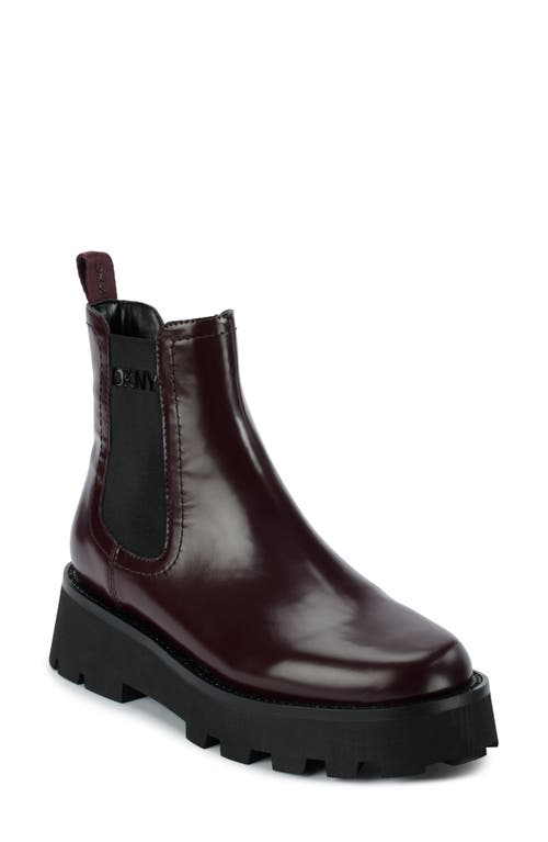 Shop Dkny Senni Lug Sole Chelsea Boot In Wine