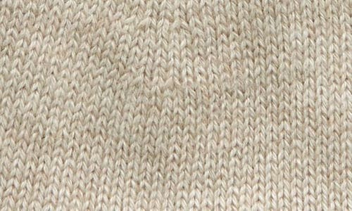 Pink Lemonade Double Pompom Organic Cotton Beanie In Light Beige Mel