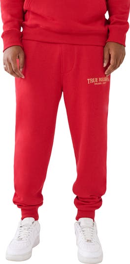 Red true top religion sweatpants