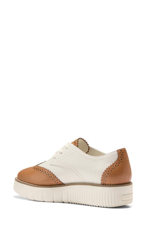 Cole Haan Grand City Platform Oxford In Dark Caramel
