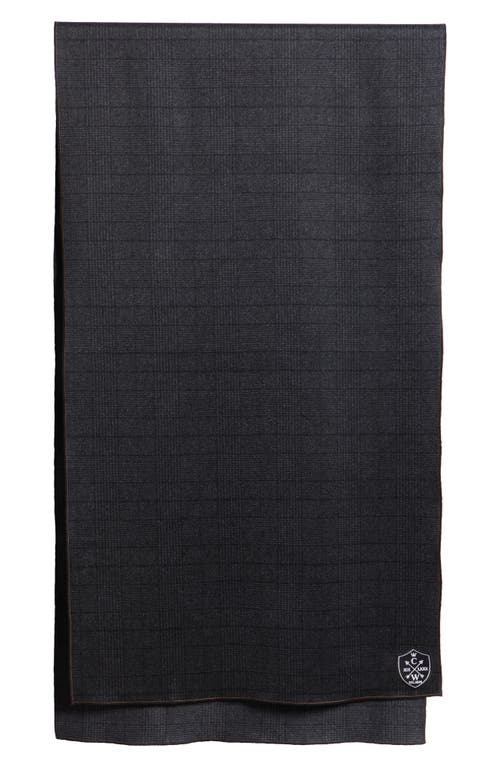 Clifton Wilson Glen Plaid Wool Scarf In Gray