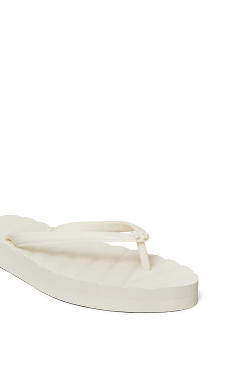 Shop Tory Burch Kira Flip Flop In Ivory/ivory/ivory