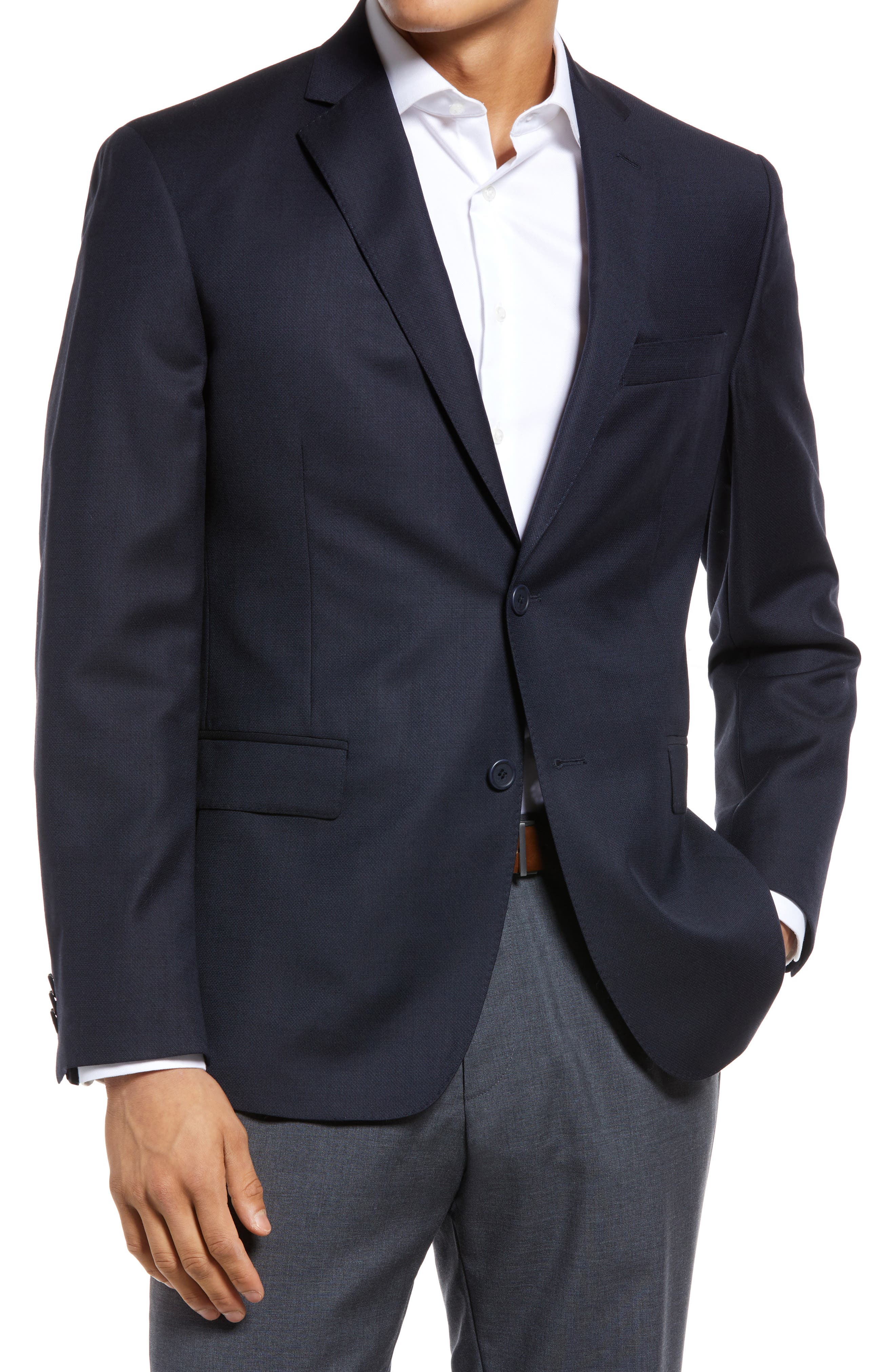 JB Britches Wool Sport Coat in Navy at Nordstrom