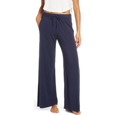 Groceries Apparel Winslet Wide Leg Pajama Pants, Blue