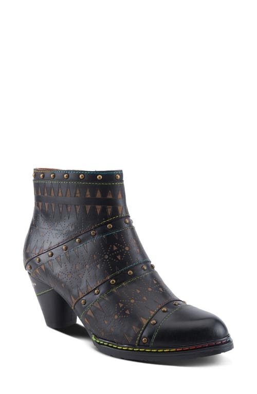 Shop L'artiste By Spring Step Niobe Cap Toe Bootie In Black Multi