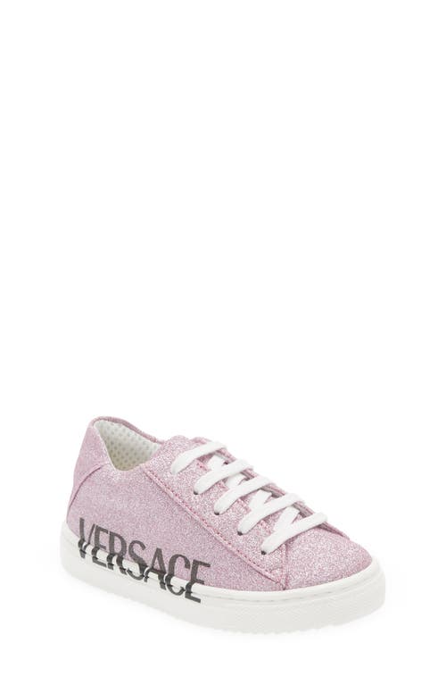 Versace Tess Glitter Sneaker in Lilla Nero