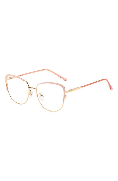 Sierra 53mm Cat Eye Optical Glasses in Pink/Clear
