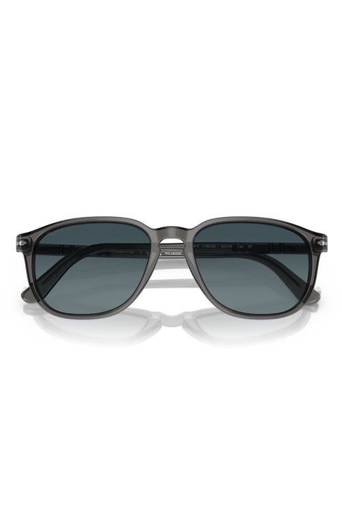 Persol 55mm Gradient Polarized Square Sunglasses in Transparent Grey at Nordstrom