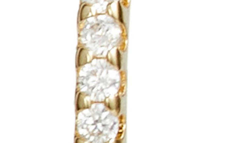 Nordstrom Pavé Huggie Hoop Earrings In Clear- Gold