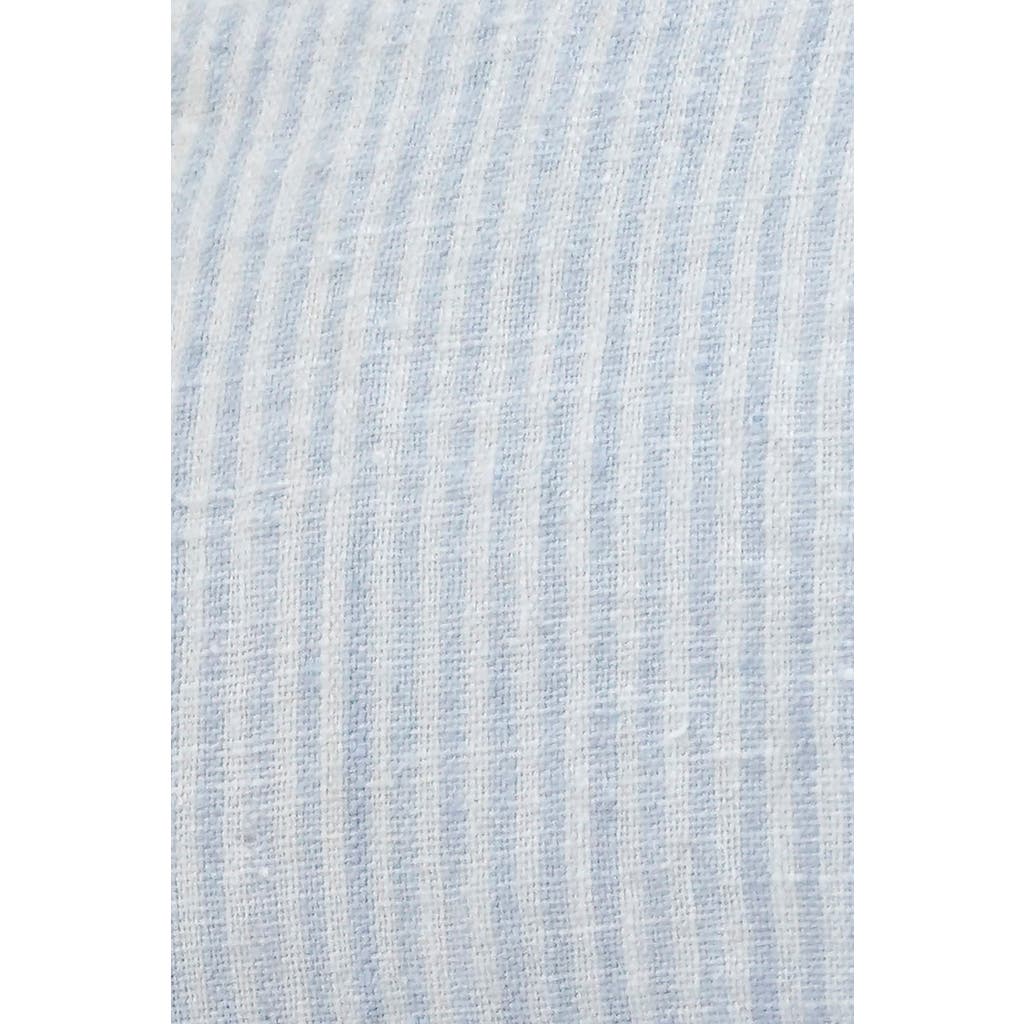 Anaya So Soft Linen Table Runner In Sky Blue Pinstripe