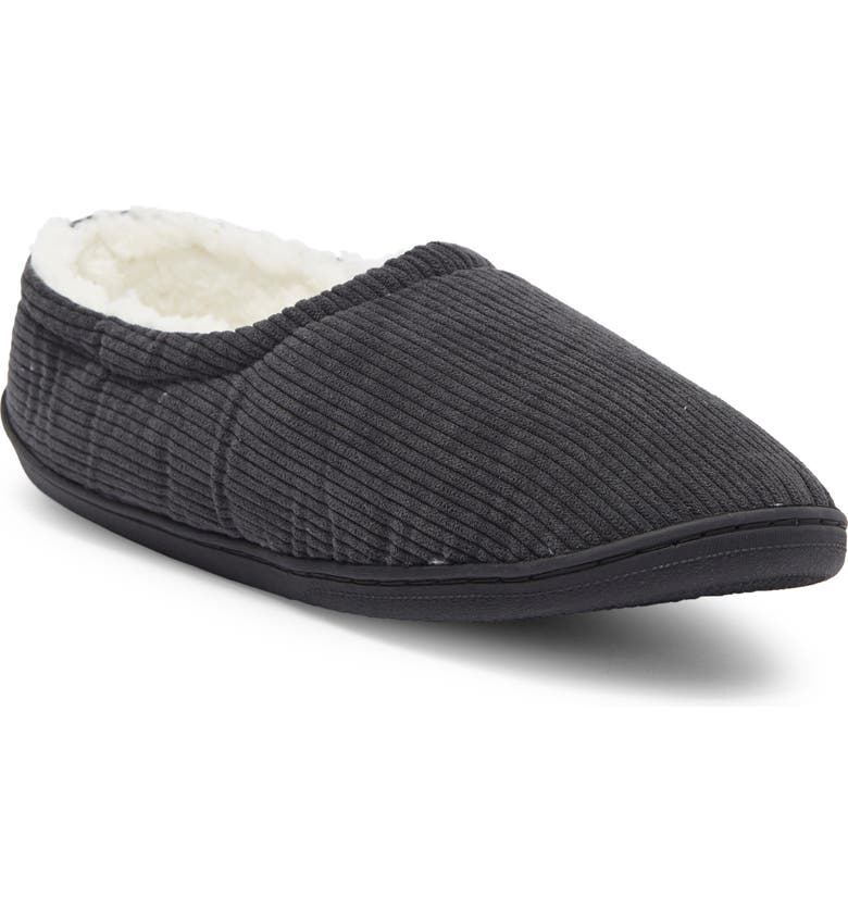 Boern Corduroy Slipper with Faux Shearling Lining
