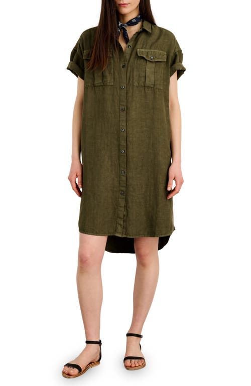 Alex Mill Utility Cotton Shirtdress in Deep Olive