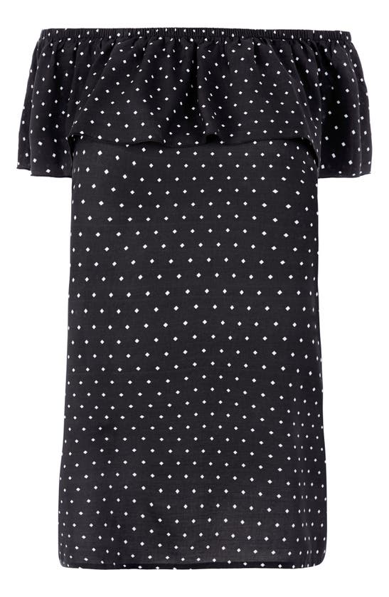Shop Freya Jewel Cove Diamond Print Cover-up Dress In Black