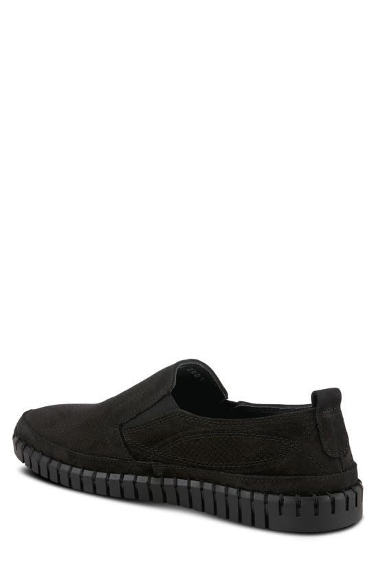 Spring Step Mateo Slip-on Sneaker In Black Nubuck