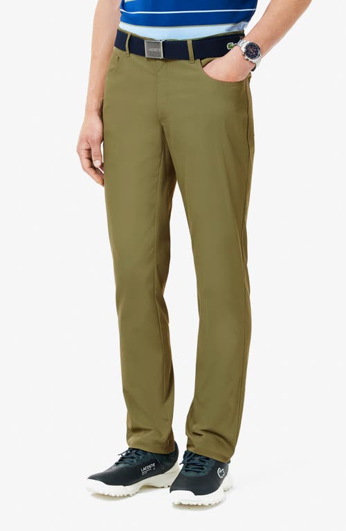 Shop Lacoste Slim Fit Performance Golf Pants In Khaki