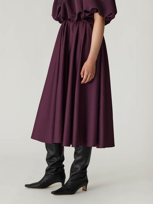 Shop Rebecca Taylor Techy Sateen Skirt In Plum