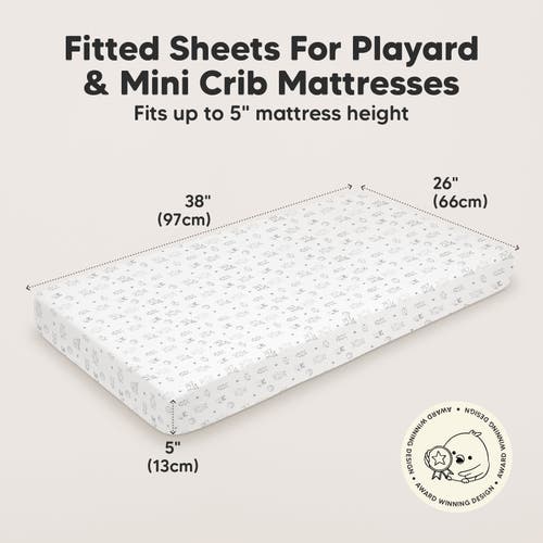 Keababies Soothe Fitted Mini Crib Sheet In Woodland