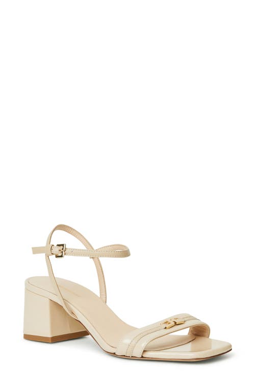 Phoebe Ankle Strap Sandal in Beige Patent