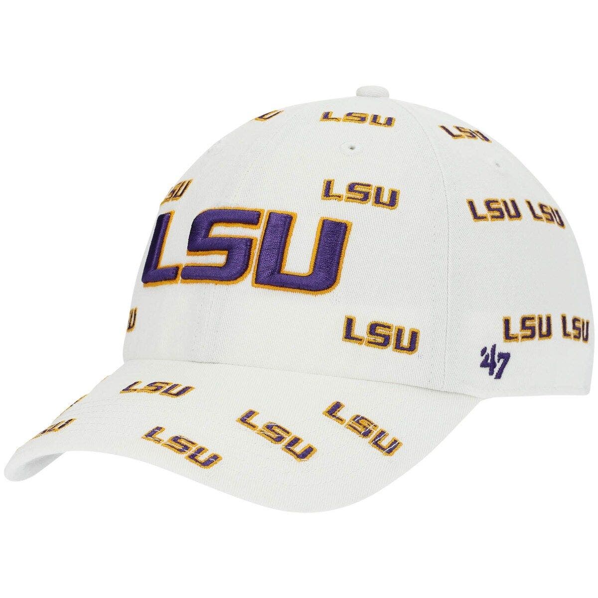 White LSU Tigers Confetti Clean 