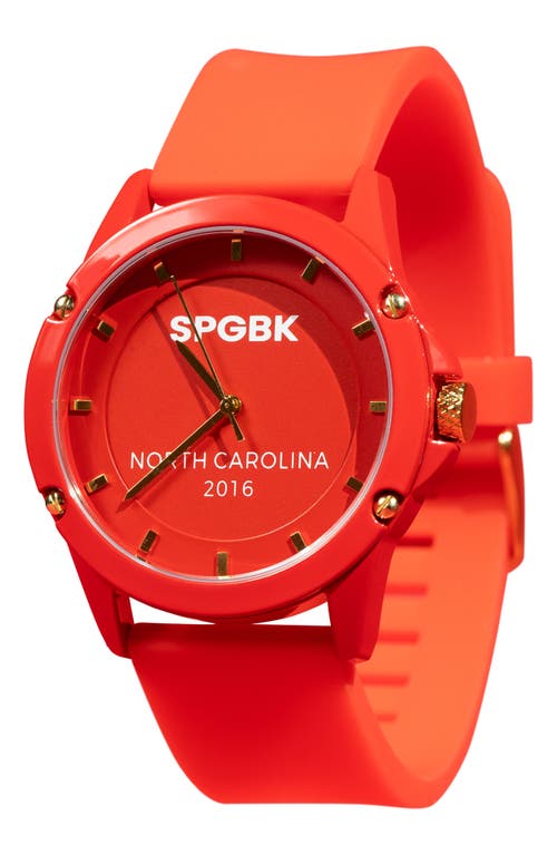 Shop Spgbk Watches The 71st Silicone Strap Watch, 44mm In Red/gold