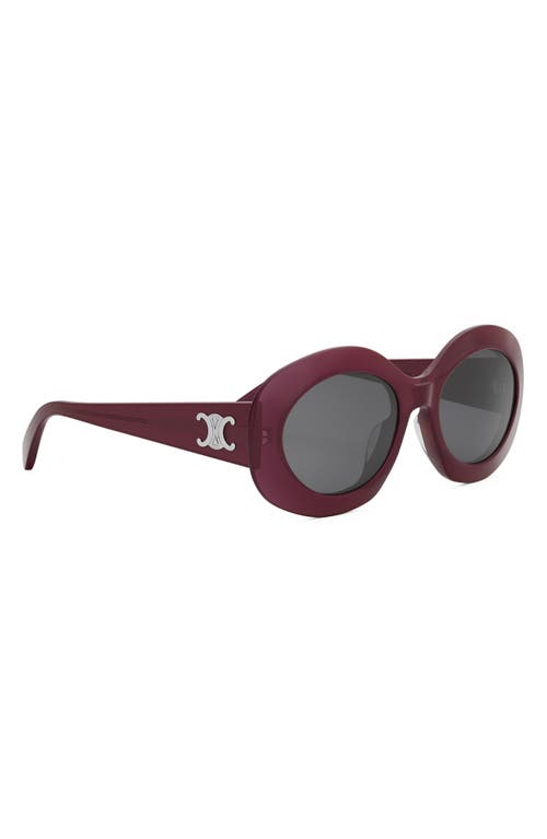 Celine Cl40292u 69a Sunglasses In Shiny Bordeaux/smoke