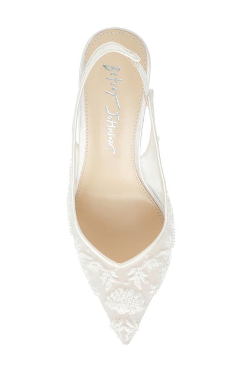 Shop Betsey Johnson Nikki Pointed Toe Slingback Pump In Ivory