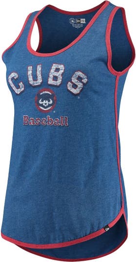 FOCO Women's Red, Royal Chicago Cubs Twist Back Tank Top