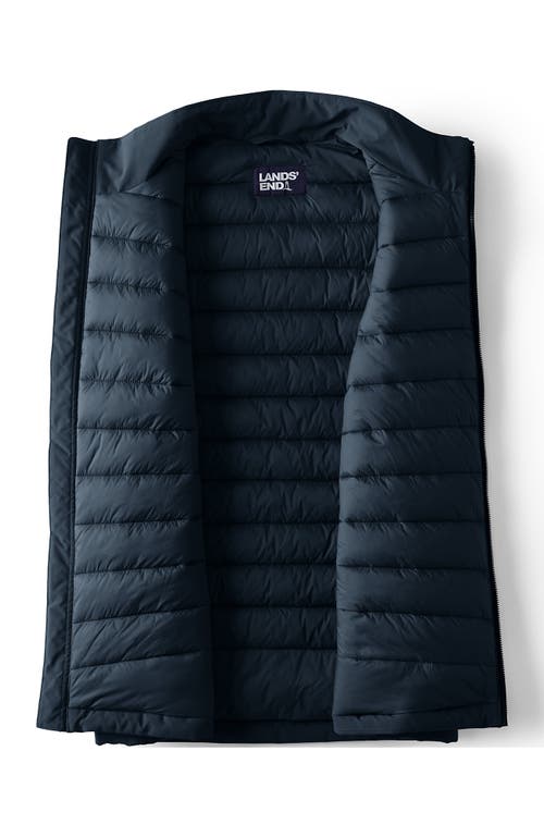 Shop Lands' End Non-quilted Insulated Commuter Vest In Radiant Navy