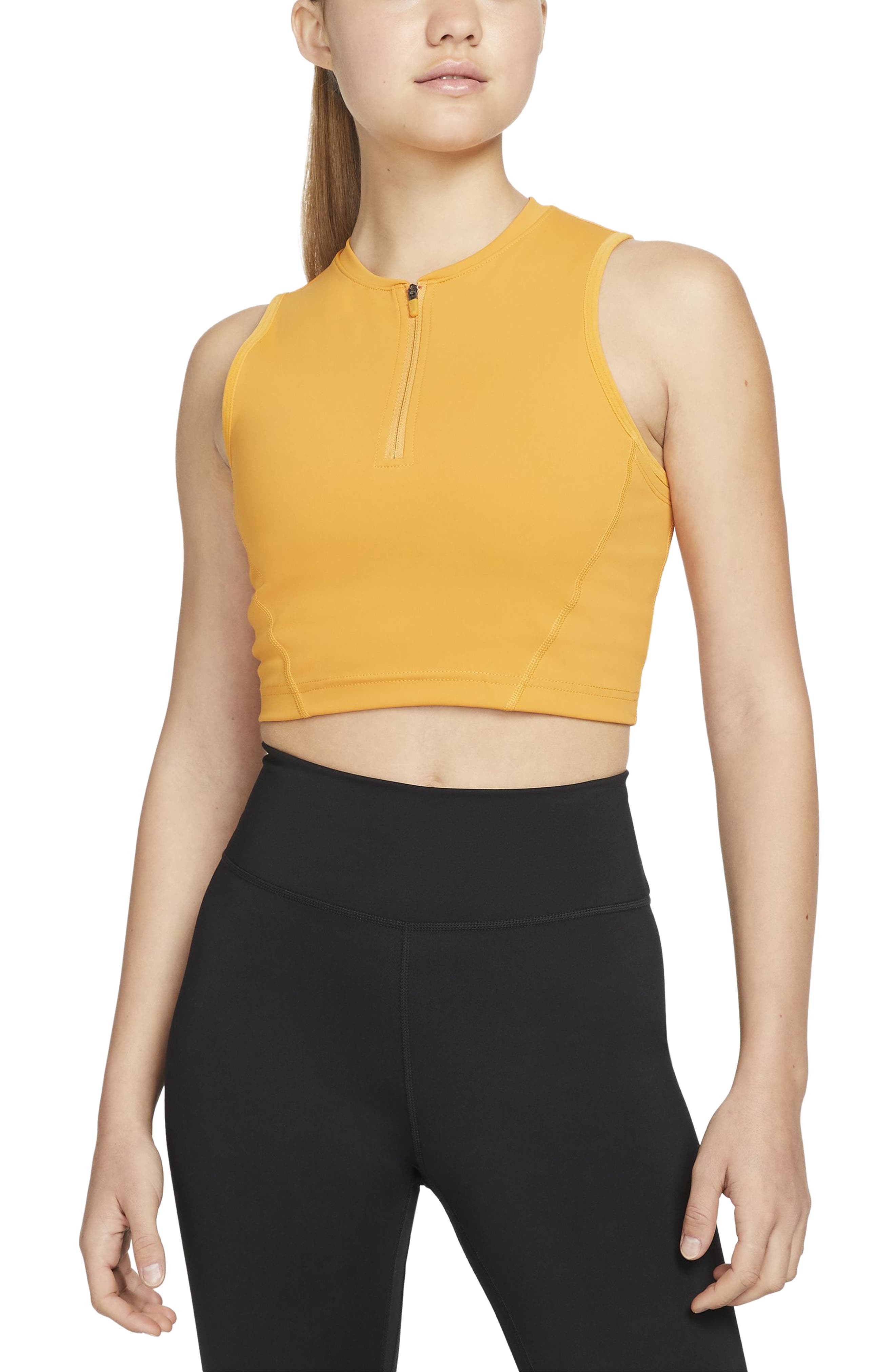 yellow knit tank top