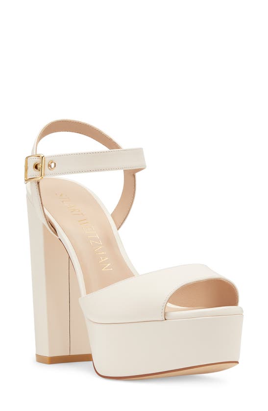 Shop Stuart Weitzman Ryder 95 Platform Sandal In Seashell