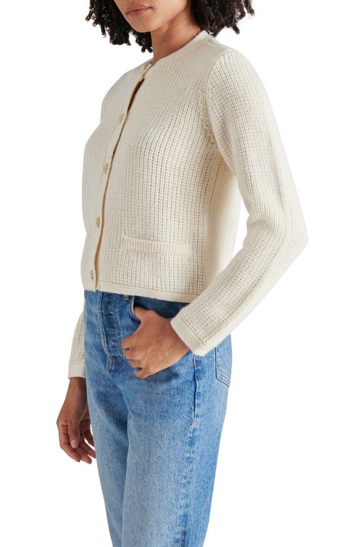 Shop Steve Madden Fantino Cardigan In Cream