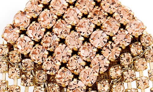 Deepa Gurnani Niomi Crystal Fringe Drop Earrings In Peach