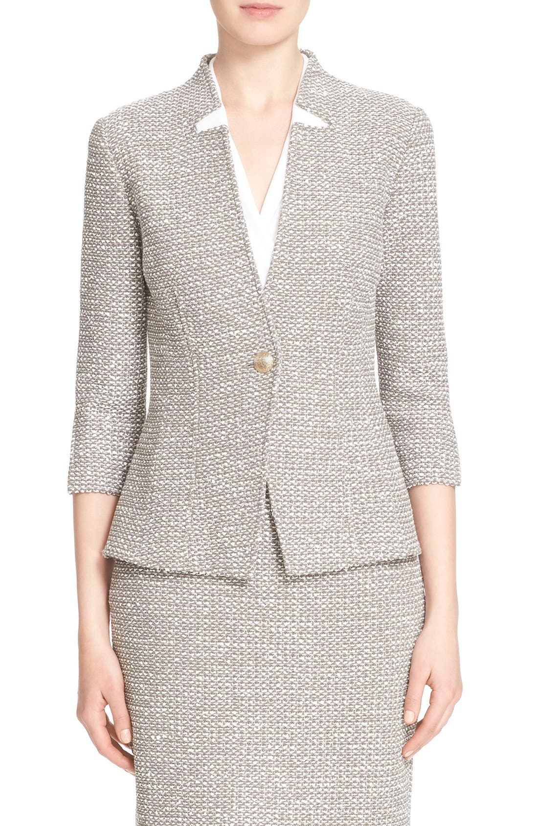 St. John Collection 'Moorisha' Funnel Neck Knit Jacket Nordstrom