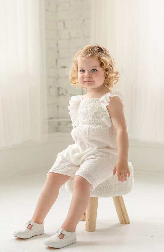 Shop Mabel + Honey Kids' Vivienne Cotton Gauze Romper In White