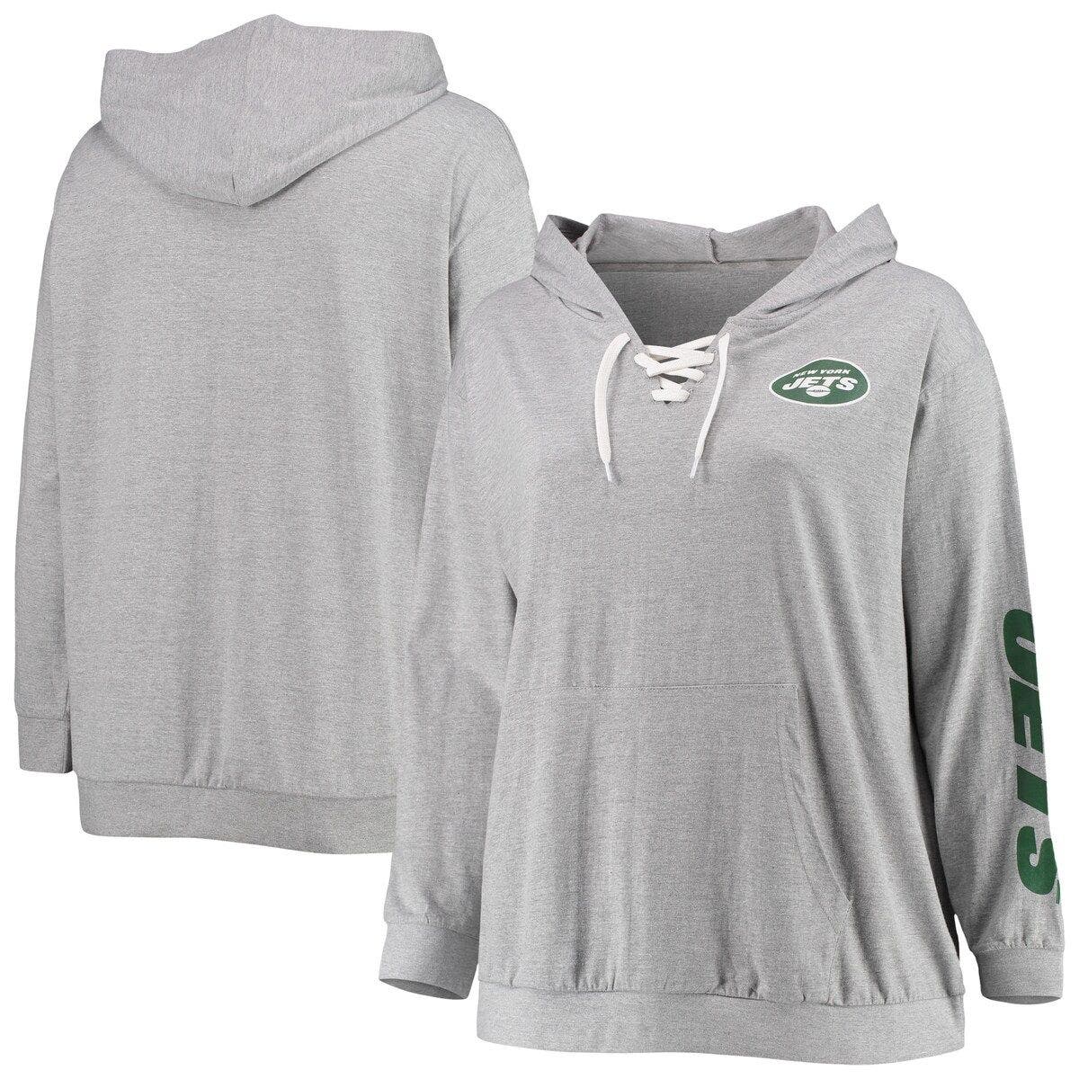 Grunt Style Women's Freagle Pullover Hoodie – Heather Gray – Patriotic V-Neck