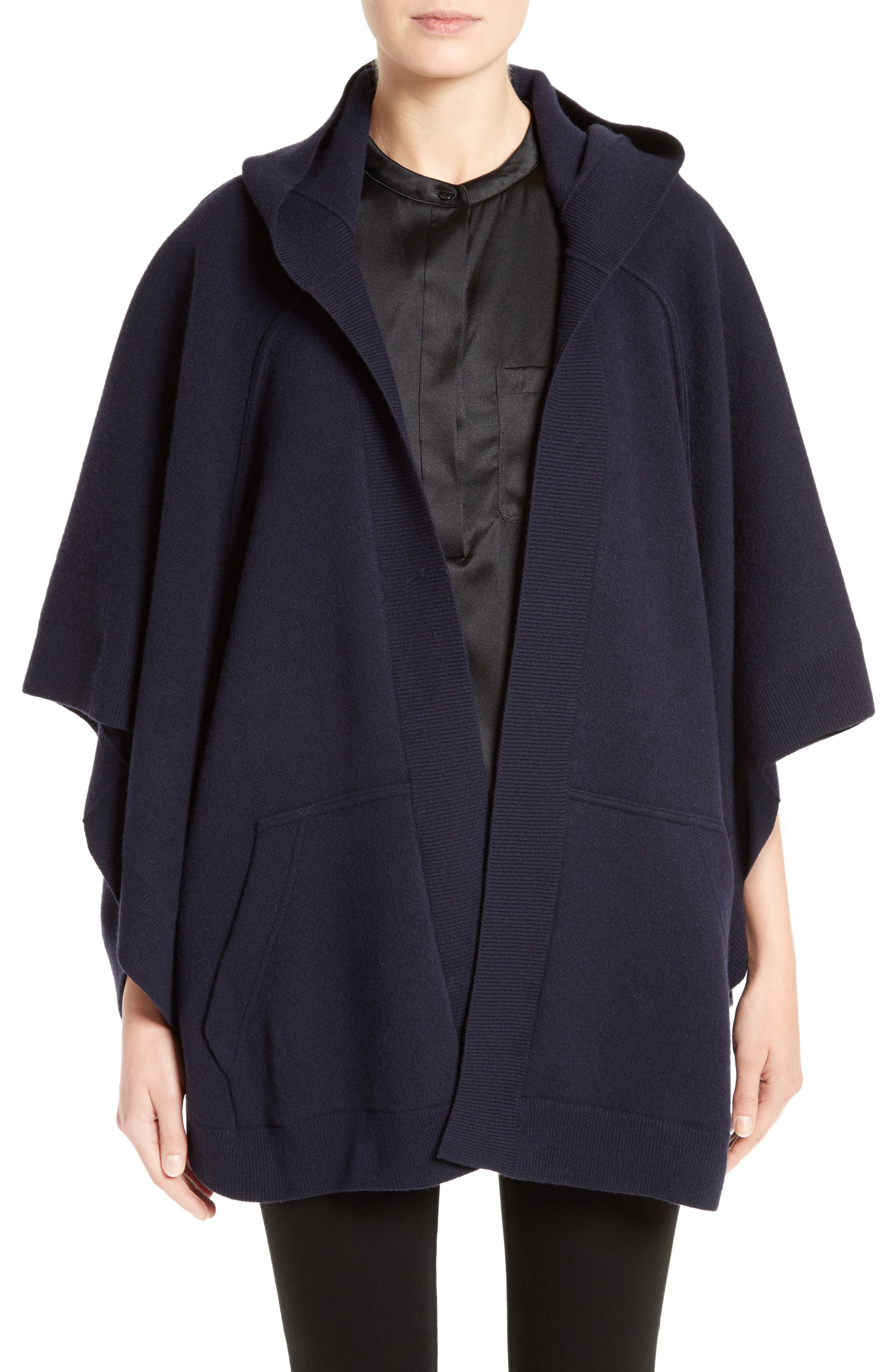 Burberry Carla Hooded Knit Poncho 