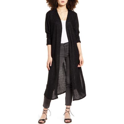 Band Of Gypsies Piece Of My Heart Longline Cardigan, Black