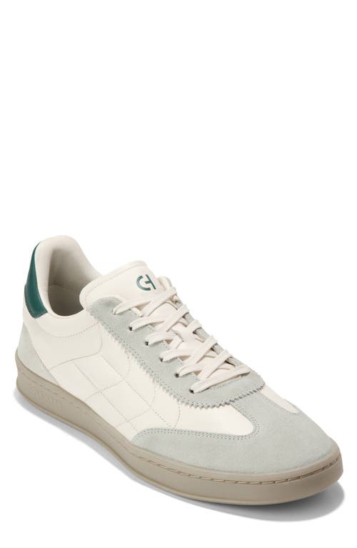 Shop Cole Haan Grandpro Breakaway Leather Sneaker In Ivory/rain Forest