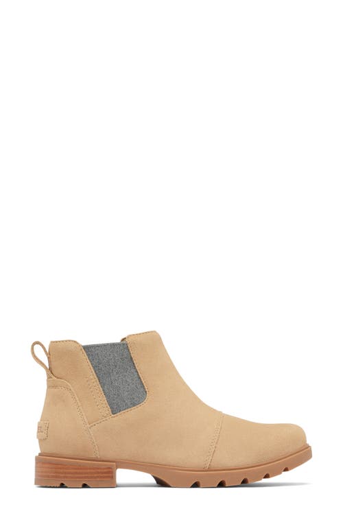 Sorel Emelie Iii Waterproof Chelsea Boot In Dusty Tan/gum