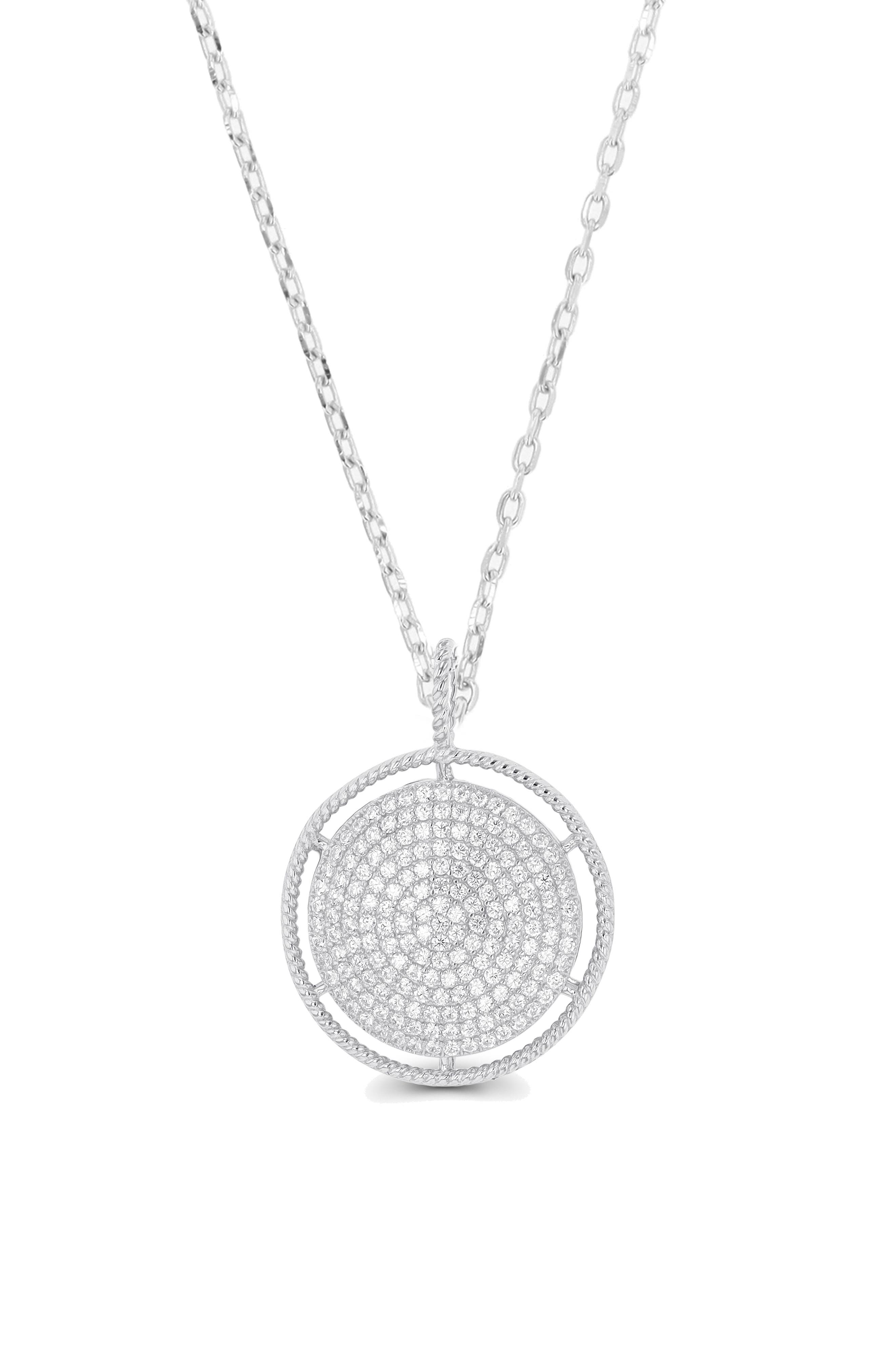 Kozakh Adeena Round Disc and Star Sterling Silver Necklace