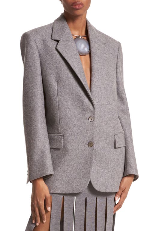 Michael Kors Collection Structured Virgin Wool Blazer in Banker Melange at Nordstrom, Size 4