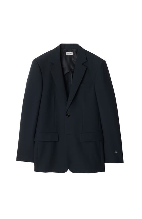 Burberry Tailored Wool Mohair Jacket For Men In Navy