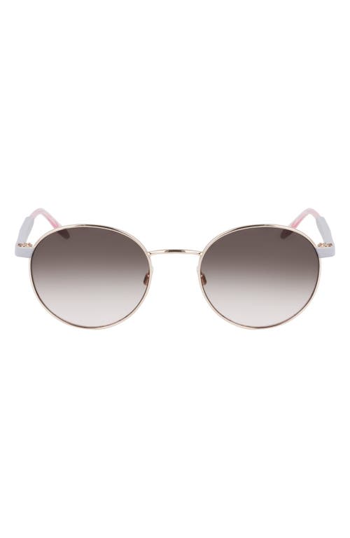 Shop Converse Ignite 51mm Gradient Round Sunglasses In Rose Gold/gravel/pink