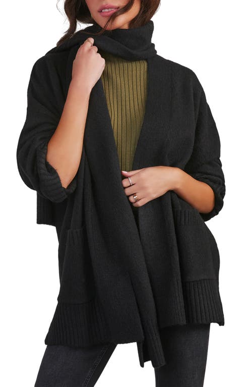 Shop Vici Collection Jarvais Scarf Cardigan In Black