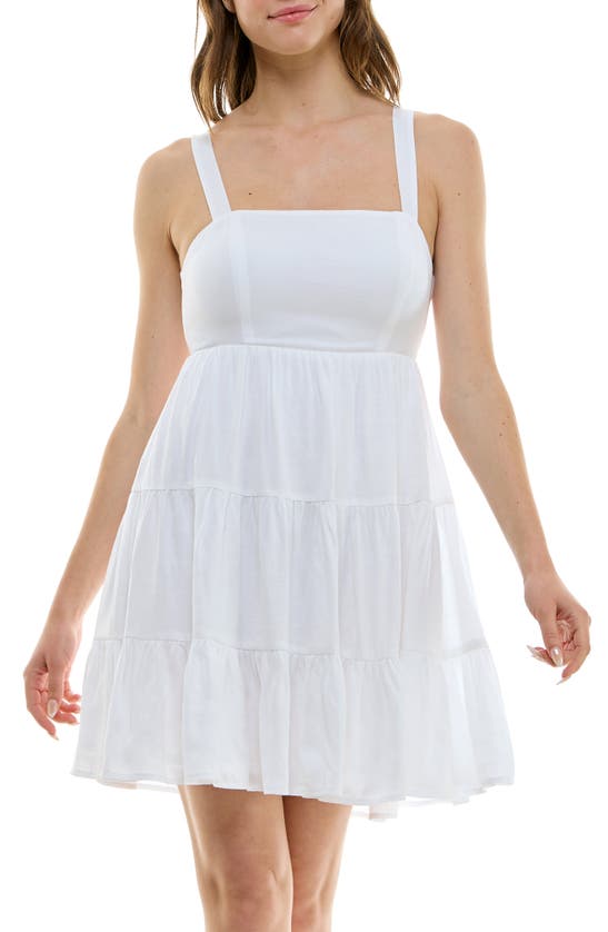 Shop Row A Tie Back Woven Dress In White