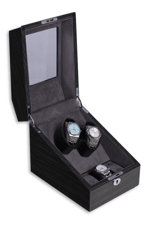 BEY-BERK BEY-BERK SUBMARINER 2-WATCH WINDER & CASE 