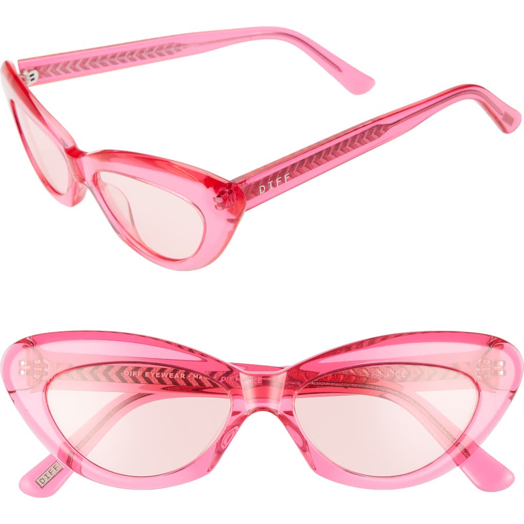 Diff Cleo 48mm Cat Eye Sunglasses In Pink