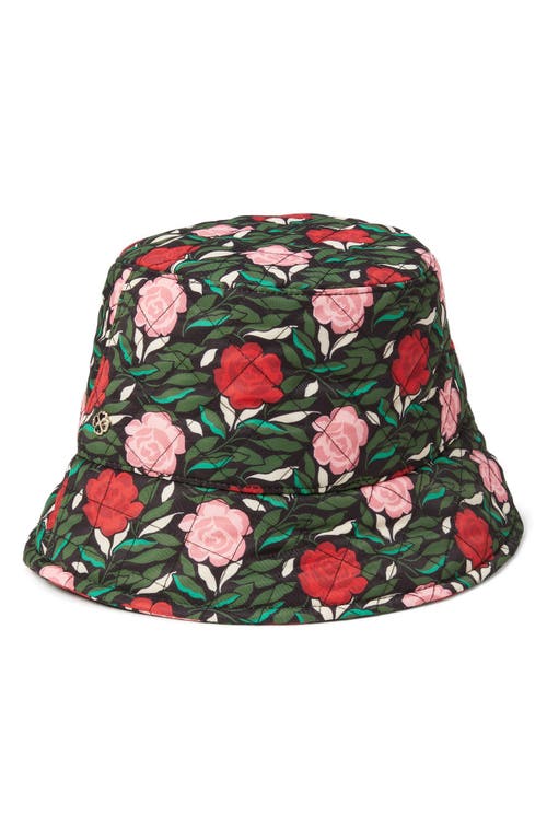 Kate Spade New York rose garden print bucket hat in Black at Nordstrom