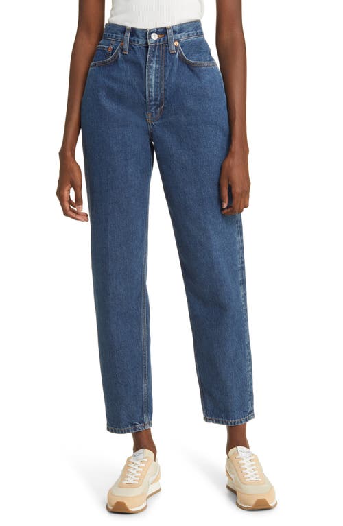 Re/Done Tapered Nonstretch Jeans Rustic Indigo at Nordstrom,