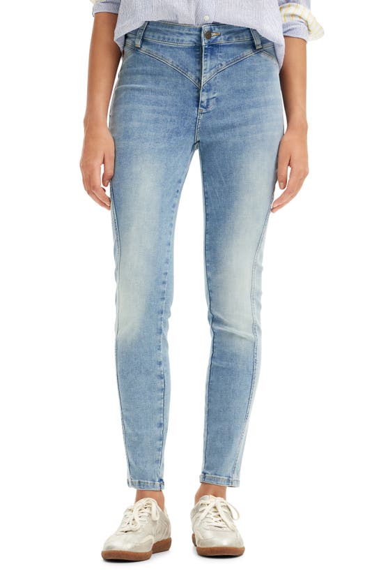 Shop Desigual Manath Skinny Jeans In Blue
